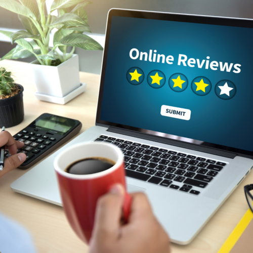 review achter laten op website
