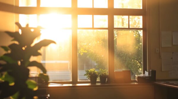 Zon wat door een raam komt